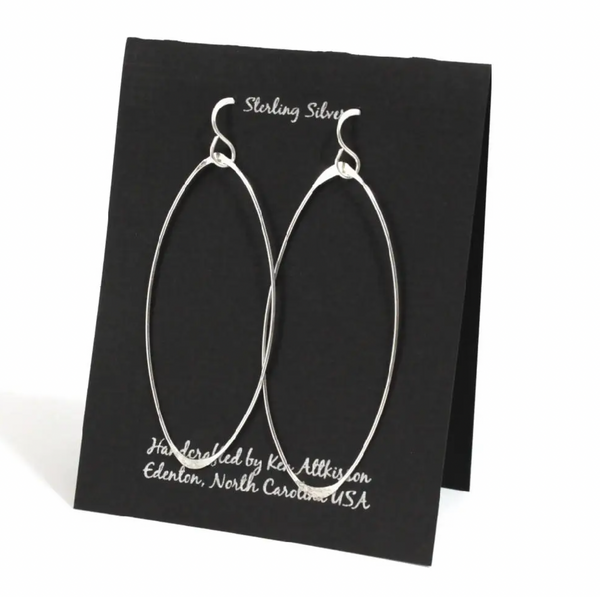 Sterling Large Oval Earring