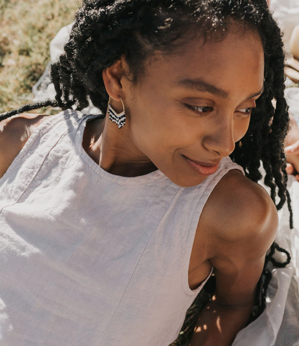 Stripe Chevron Earring