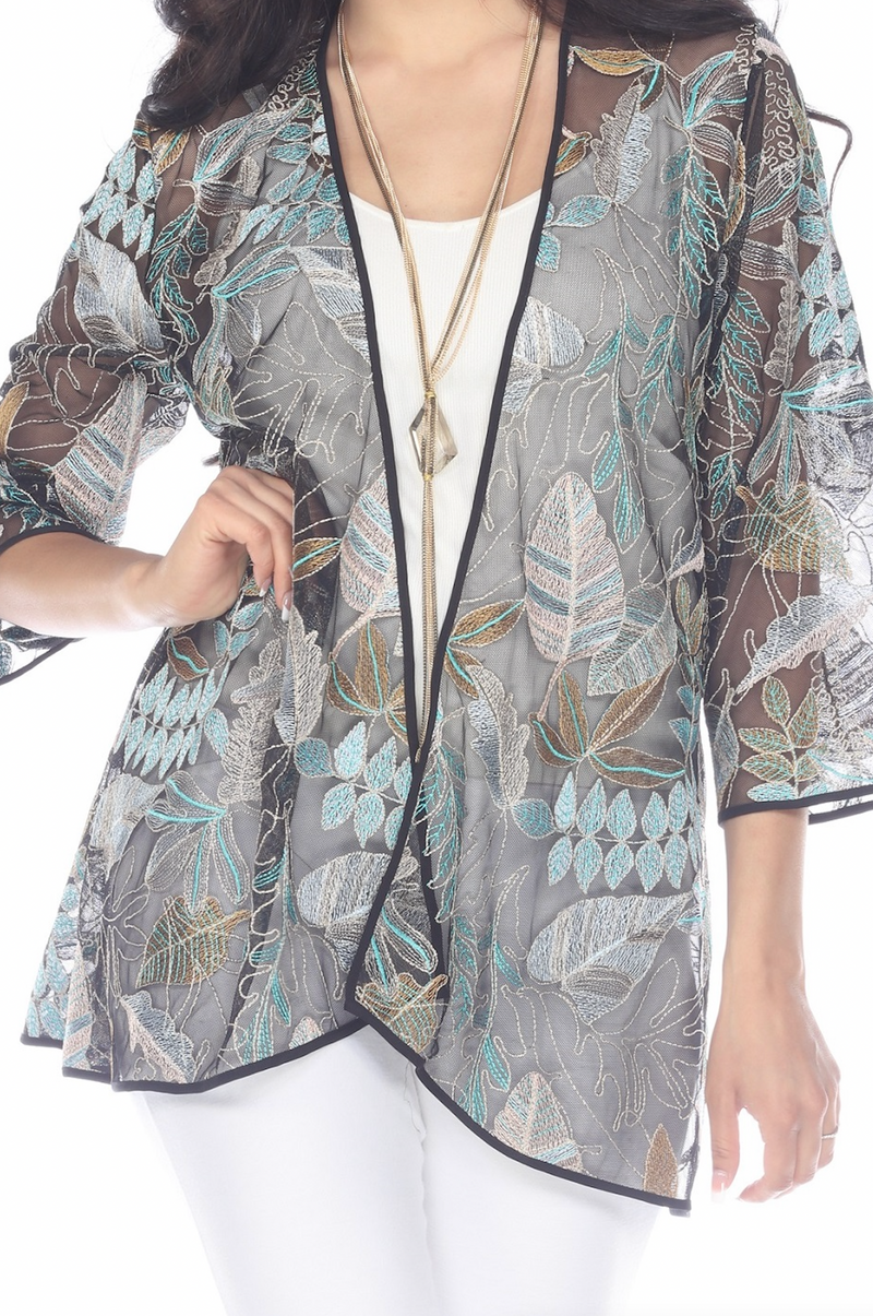 Leaves Embroidered Jacket