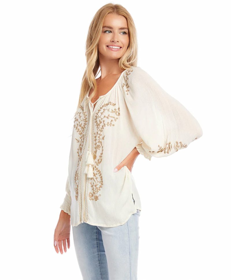 Embroidered Boho Blouse