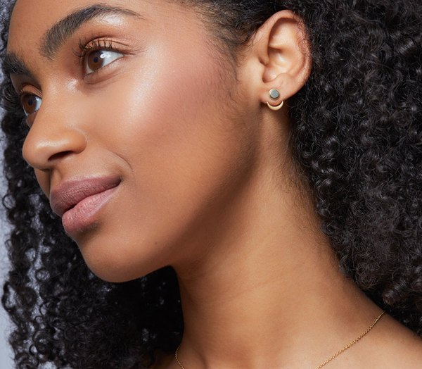 Opalite Moon Earring