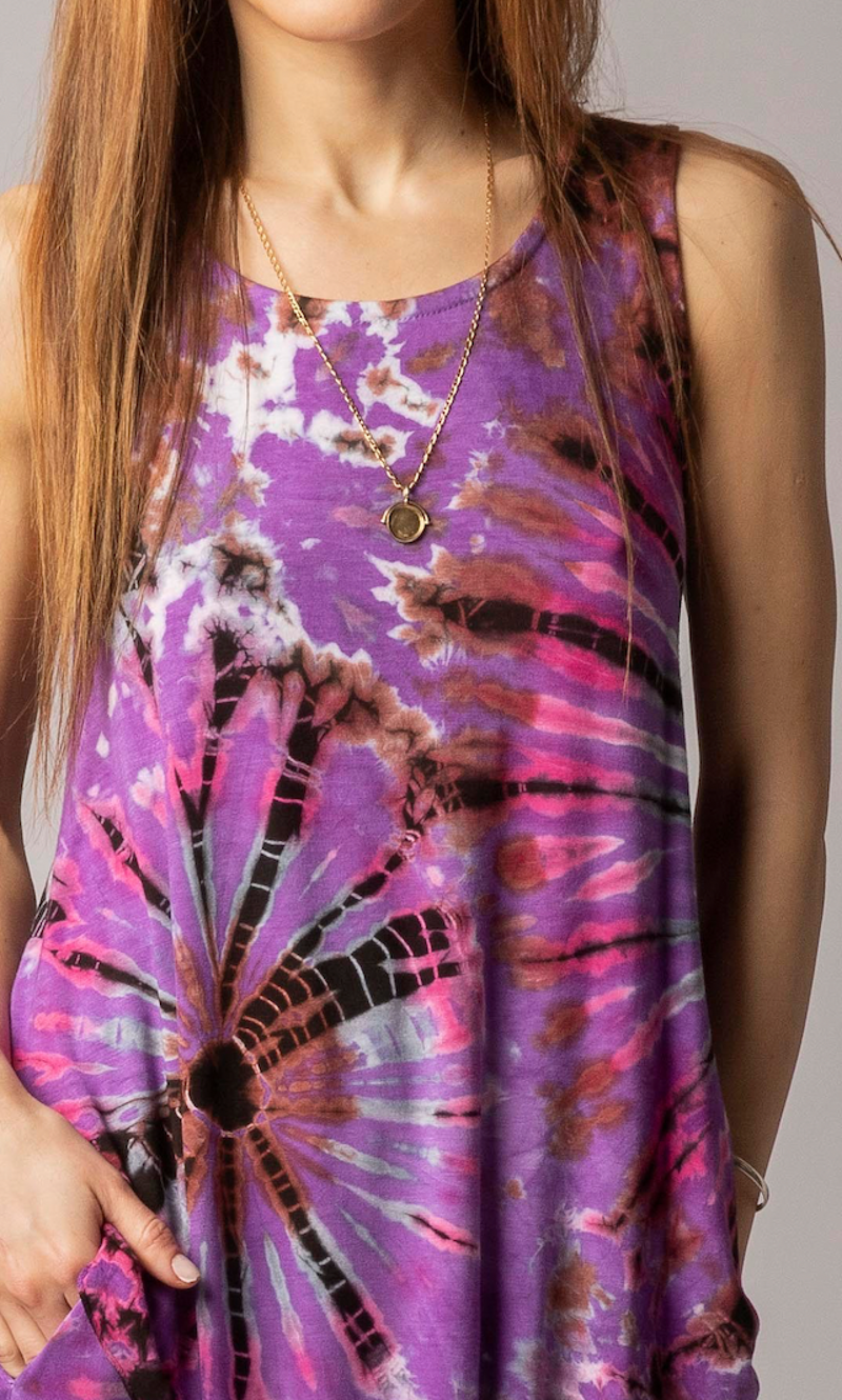 Purple Tie Dye Tank