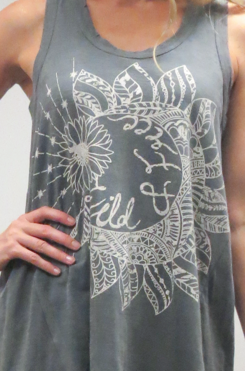 Grey Wild & Free Tunic