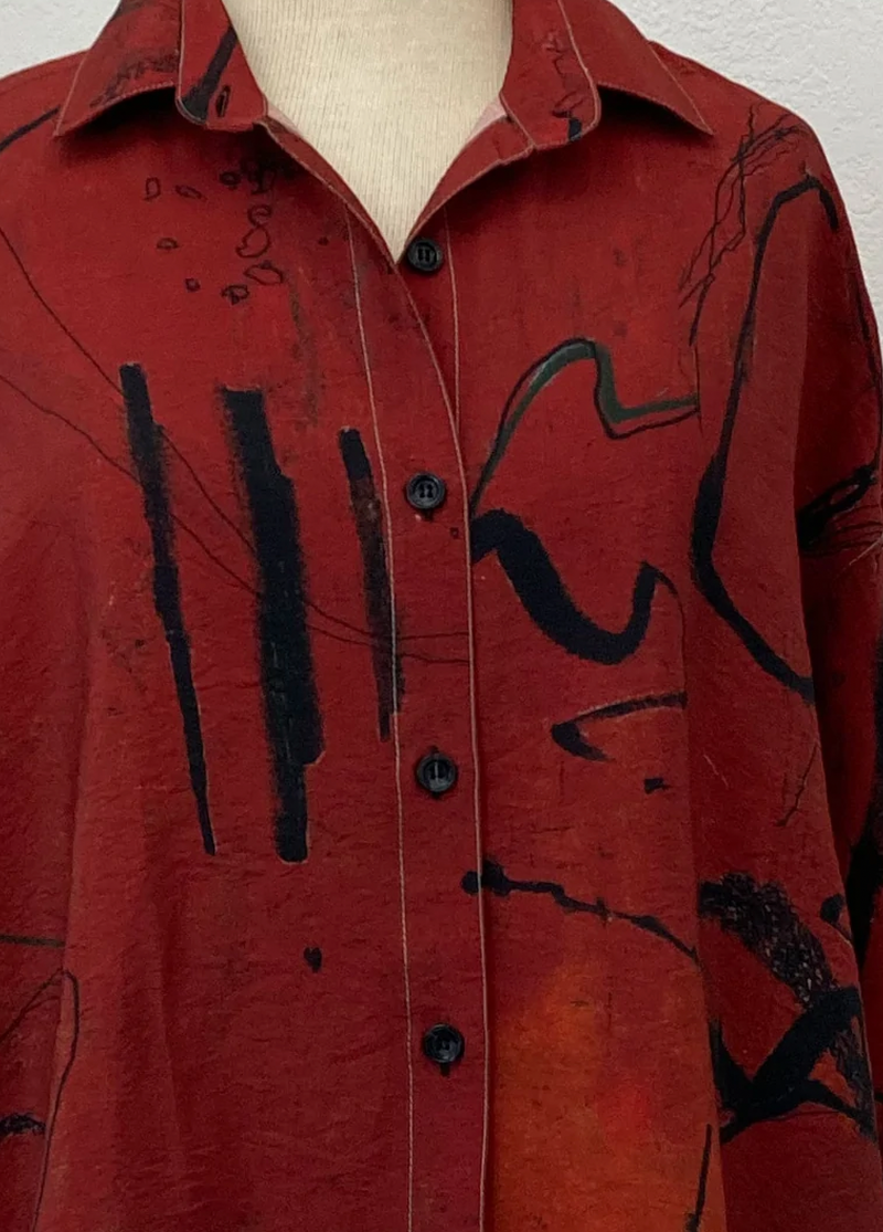Red Dolman Art Shirt