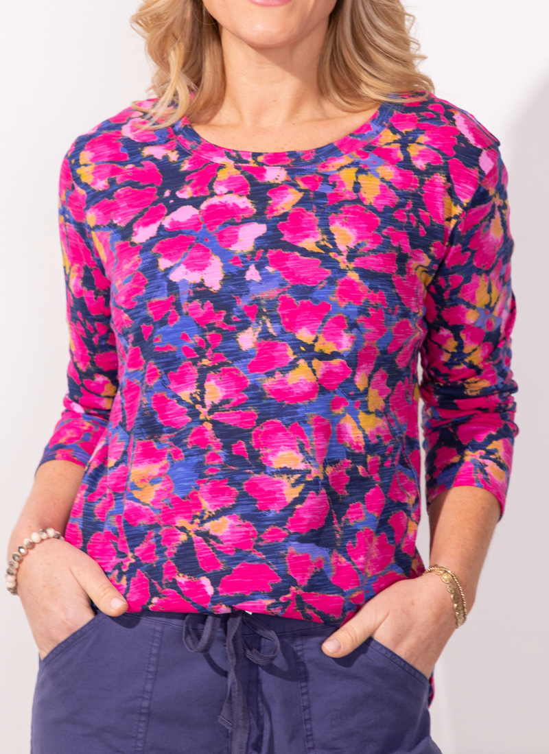 Berry Floral 3/4 Top