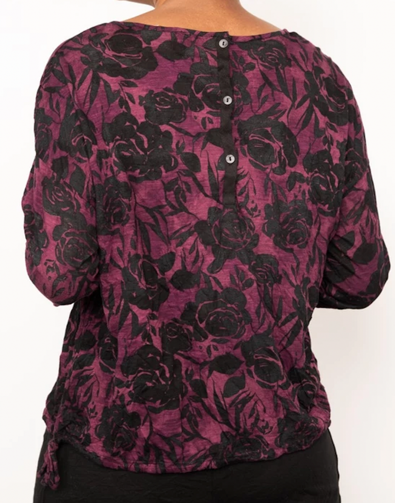 Floral Button Back Top