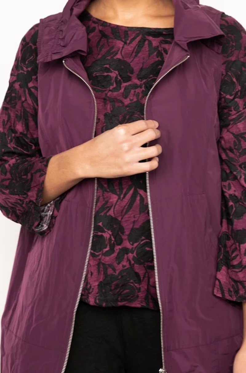 Plum Zip Tunic Vest