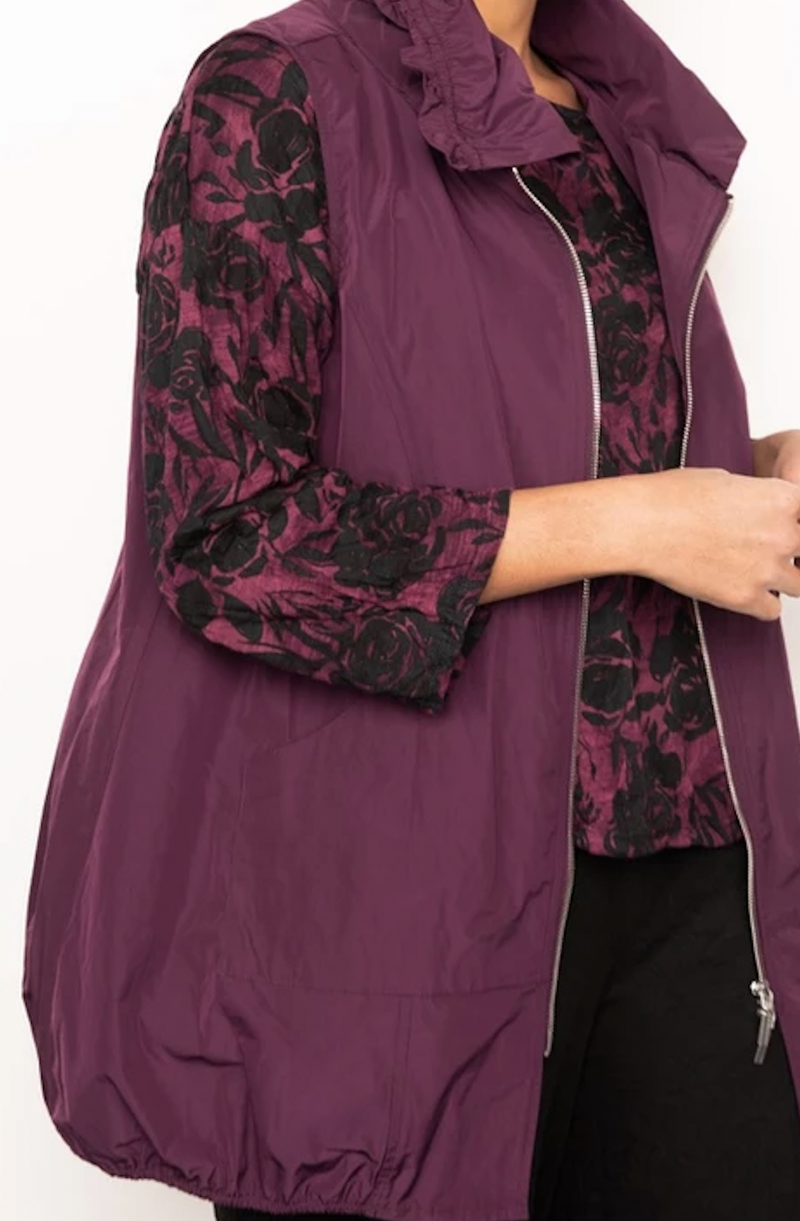 Plum Zip Tunic Vest