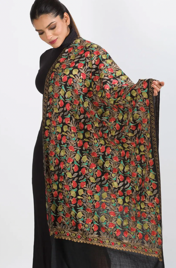 Vena Embroidered Shawl
