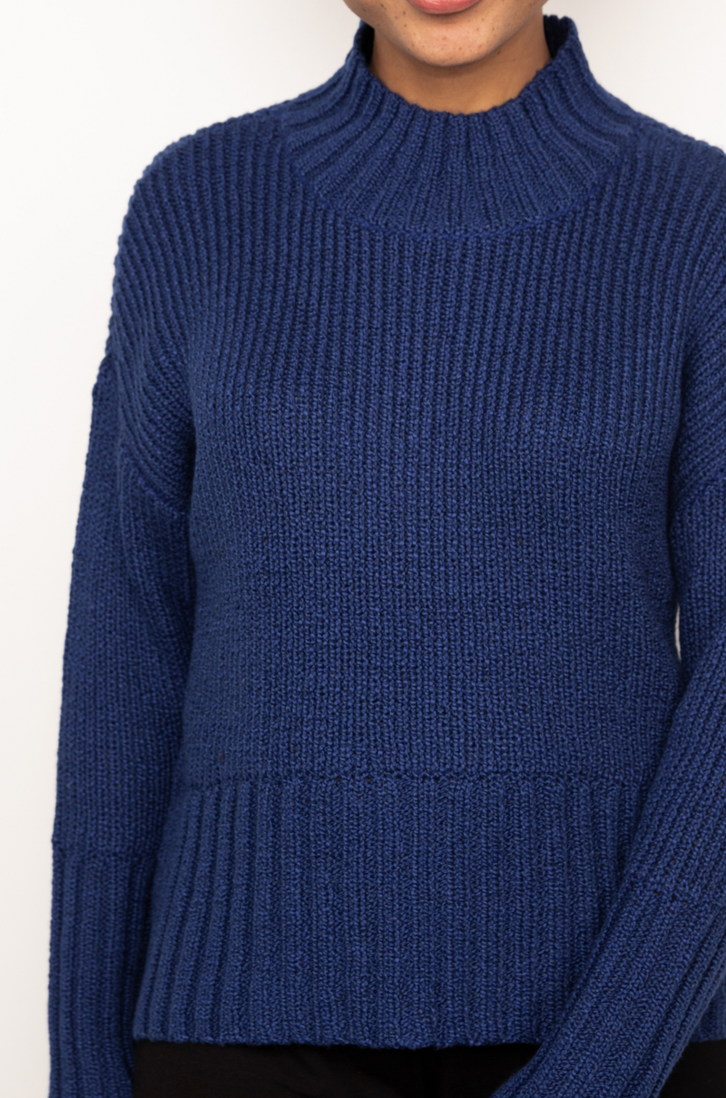 Cobalt Ribbed Sweater