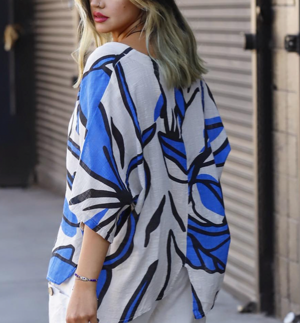 Beige Floral Onesize Top