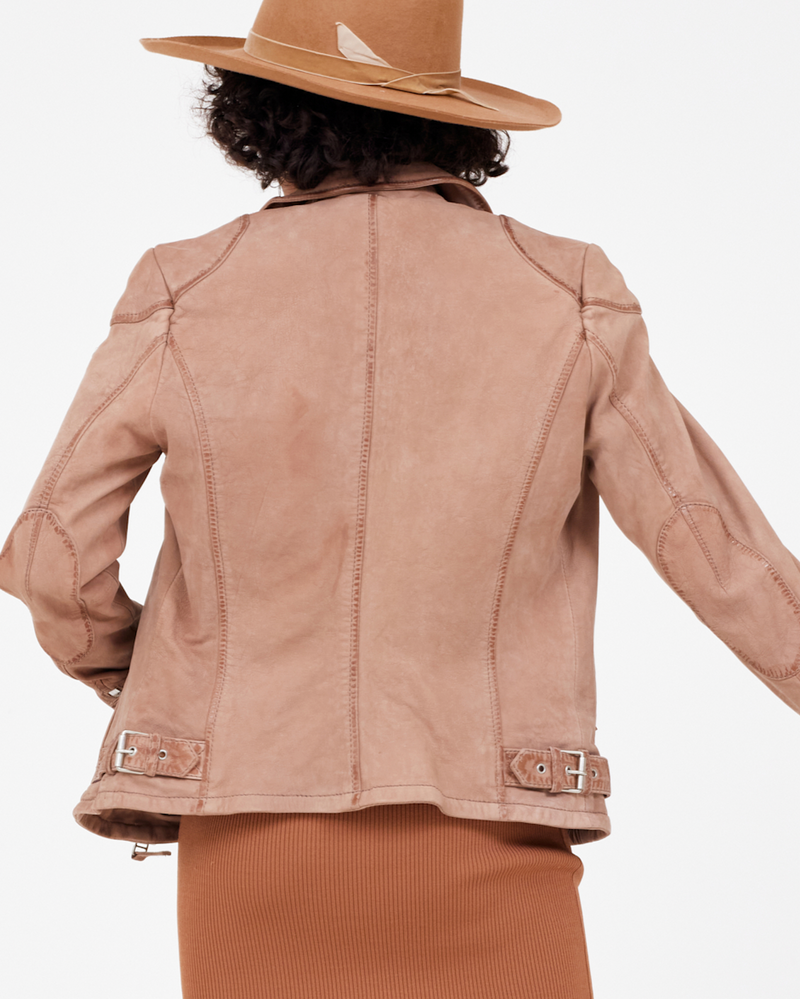 Sand Suede Leather Jacket