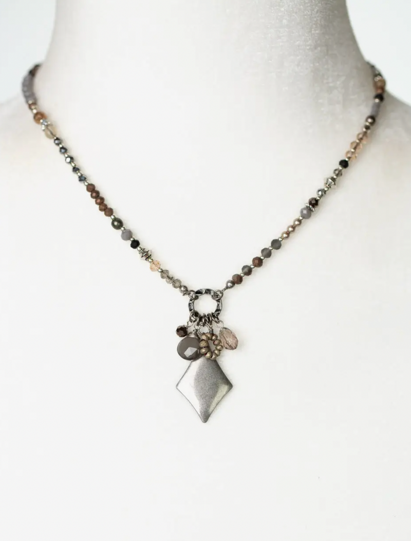 Smoky Quartz & Moonstone Necklace