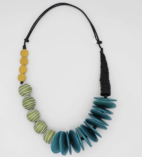 Lime and Turquoise Nylah Necklace