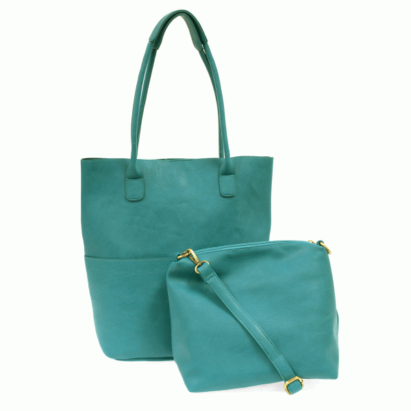Turquoise Front Pocket Tote