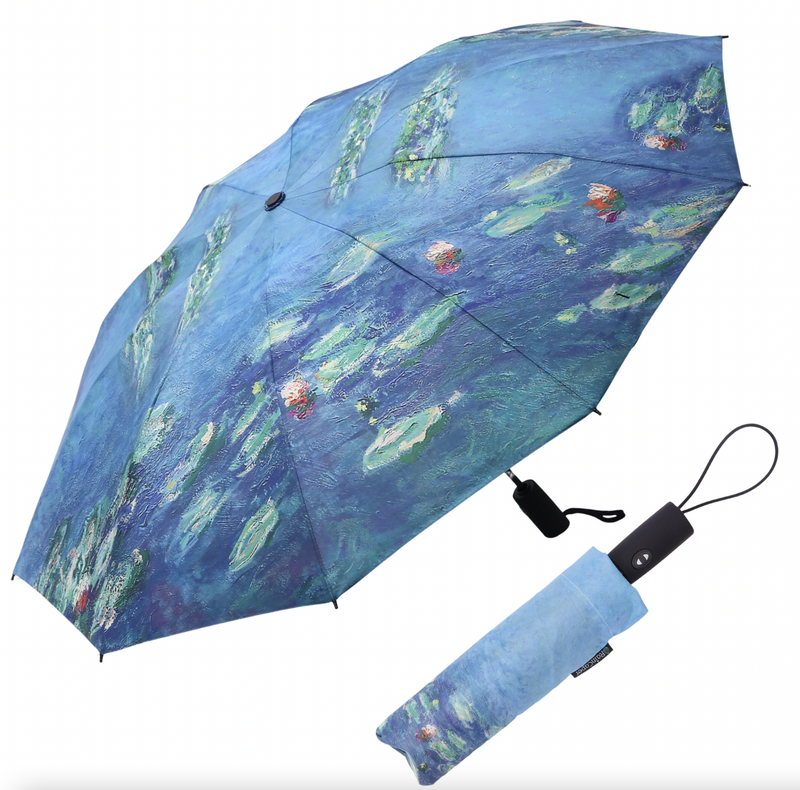Monet Waterlilies Travel Umbrella