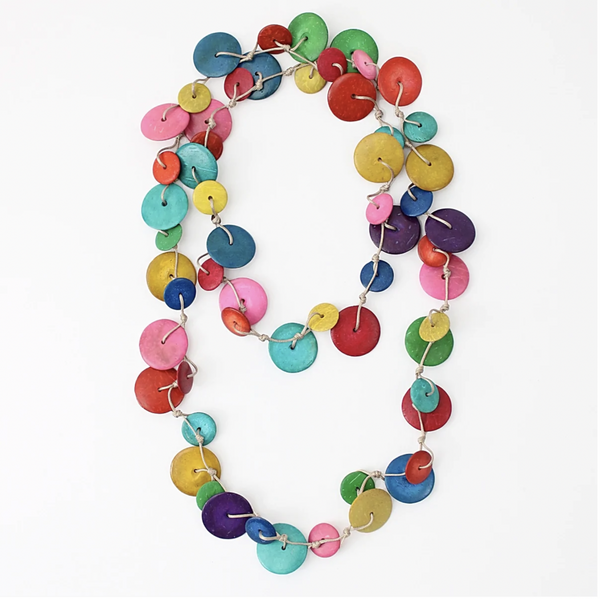 Multi Color Disk Donna Necklace