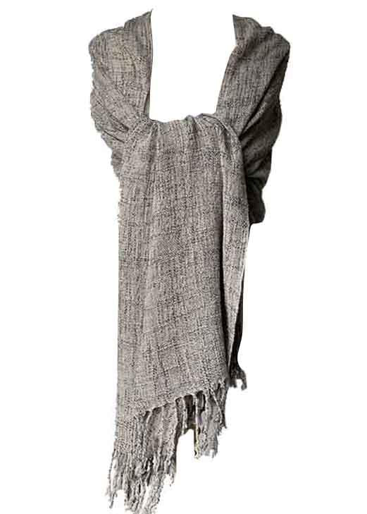 Taupe Soft Woven Cotton Shawl