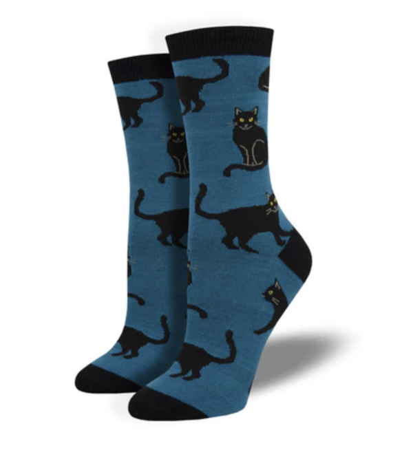 Black cat Bamboo Sock