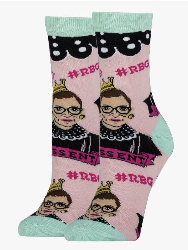 RBG Womens's Cotton Crew Sock