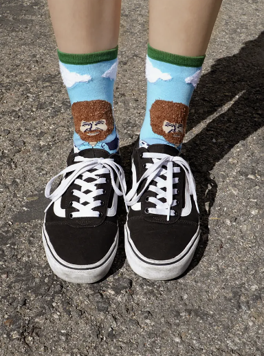 Bob Ross Cotton Crew Sock