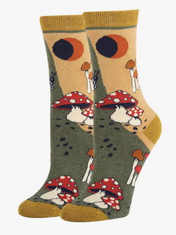Mushroom Cotton Crew Sock