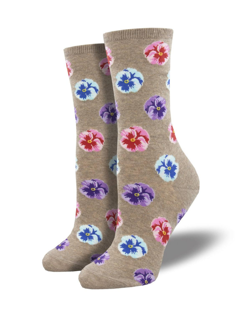 Blooming Pansy Sock