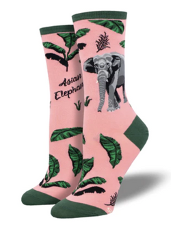 Asian Elephant Crew Sock