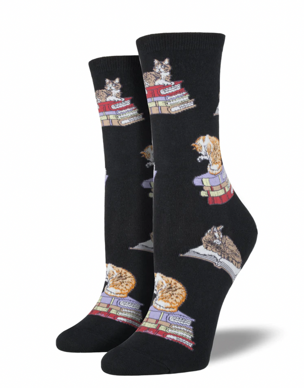 Cats on Books Sock
