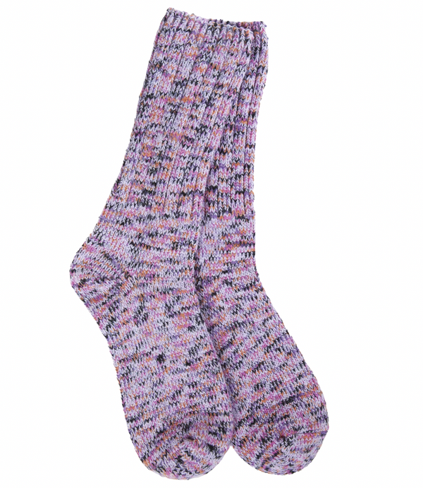Lavender Tweed Crew Sock