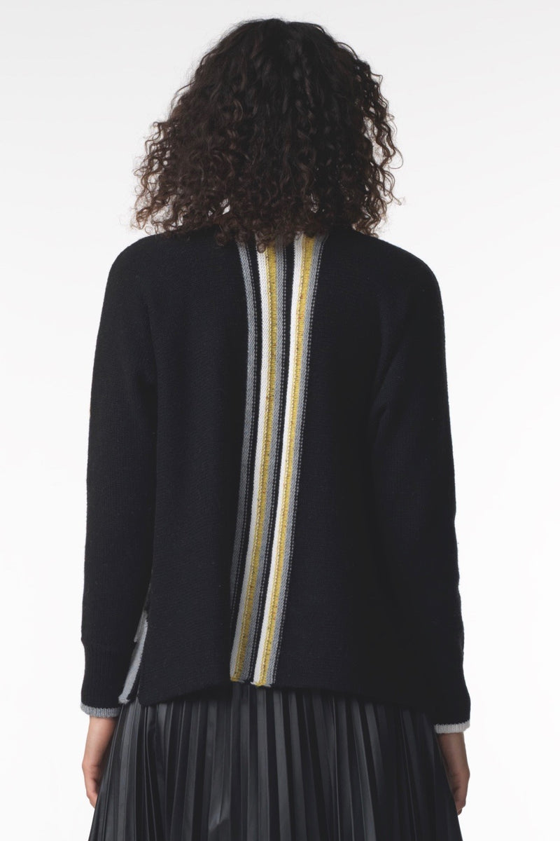 Black Stripes & Spots Sweater