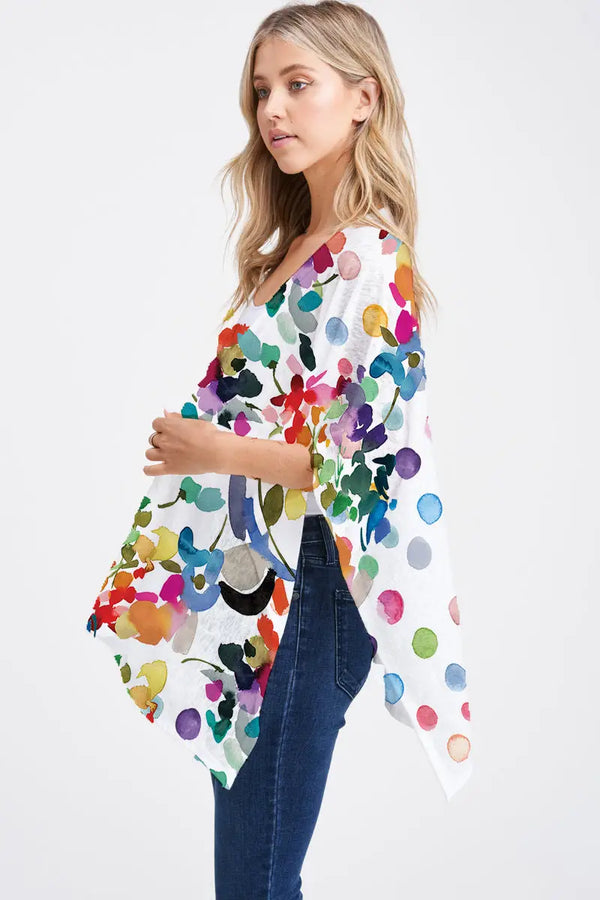 Polka Floral Shawl Jacket