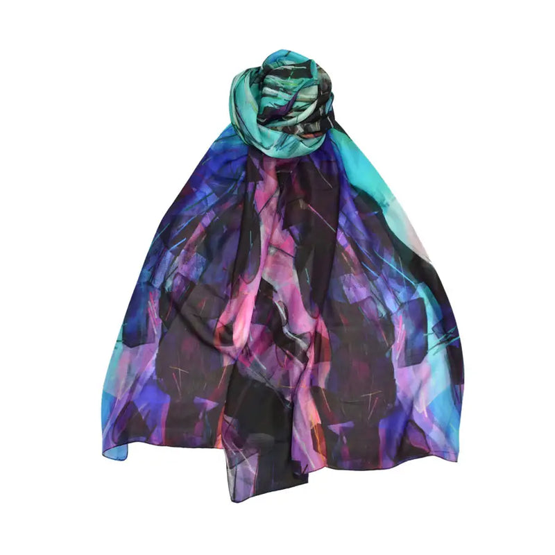 Blue Crystalized Scarf