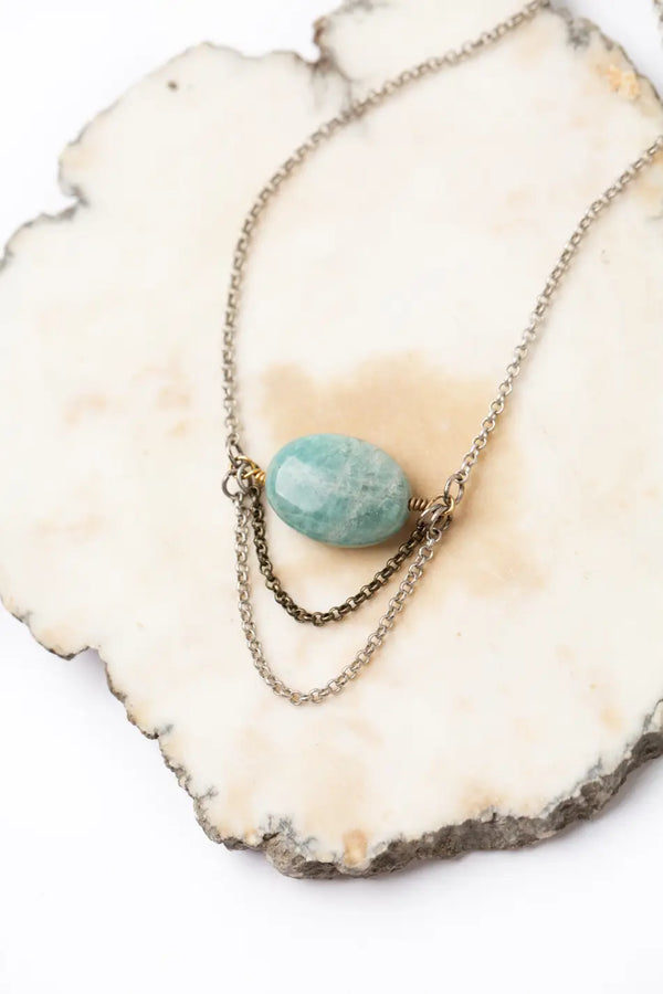 Amazonite Chain Necklace