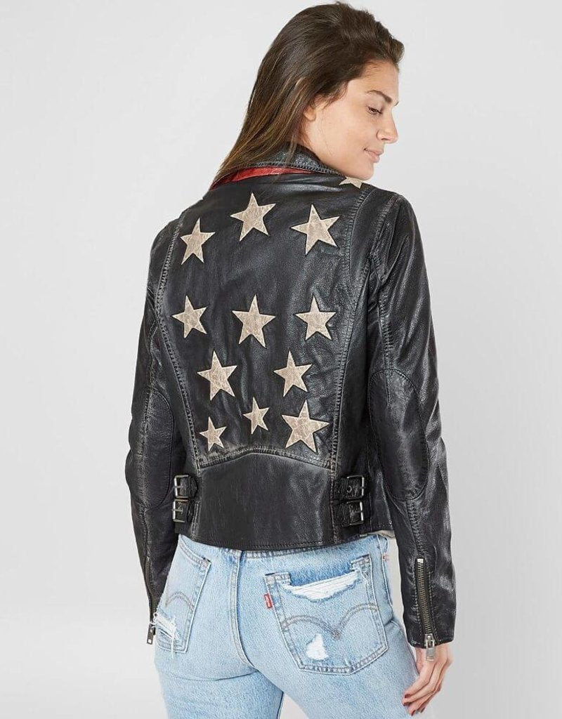 Stars Leather Jacket